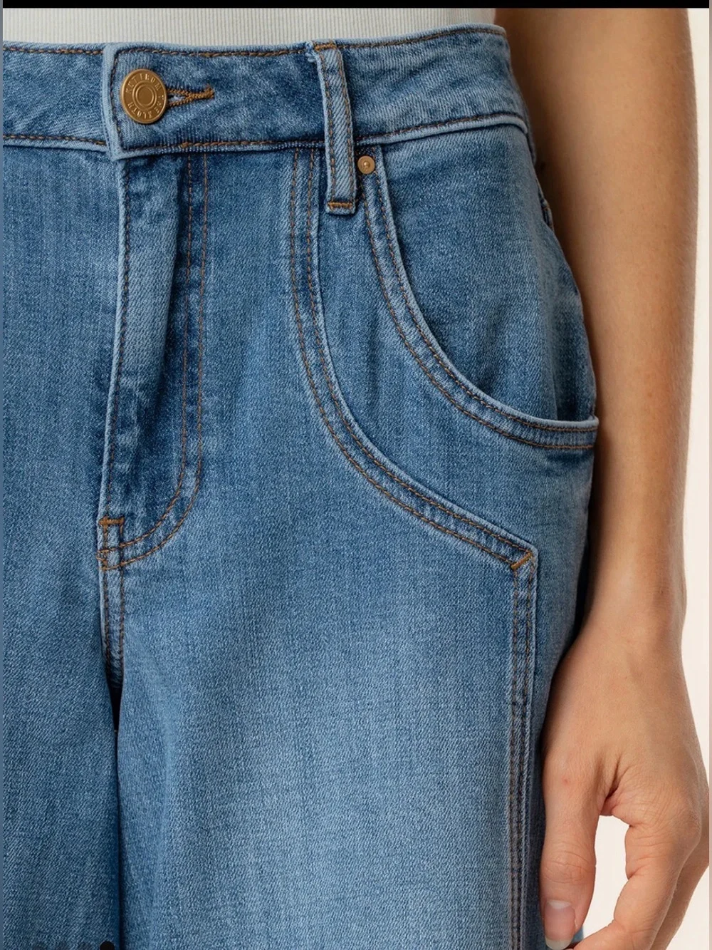 NWT KUT Mandy Bermuda denim long shorts sz 8